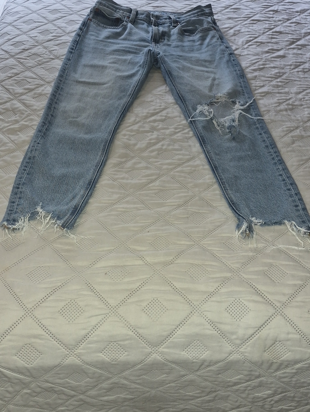 American Eagle Outfitters Light Blue Distressed Jeans